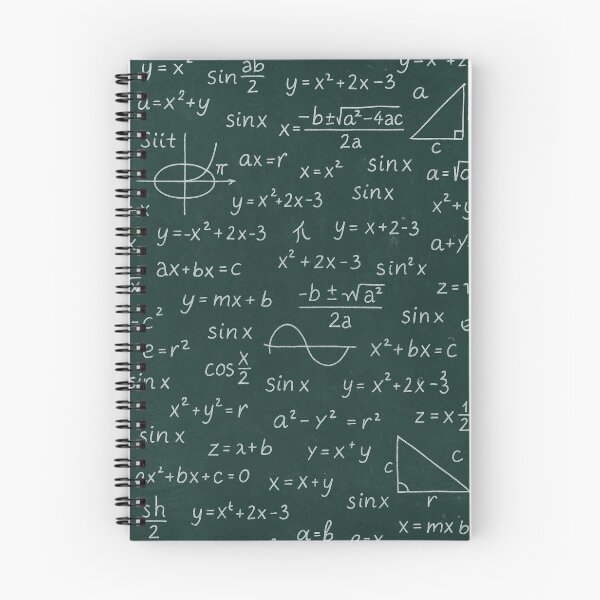 Item preview, Math Equations Notebook – Chalkboard Design for Students, Teachers, and STEM Lovers designed and sold by Geek-Girl-Art.