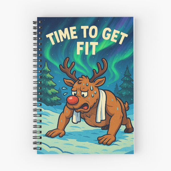 Item preview, ReniferTimeToGetFit | WildWakeDesigns designed and sold by wildwakedesigns.