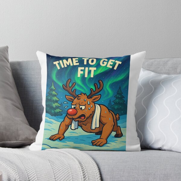 Item preview, ReniferTimeToGetFit | WildWakeDesigns designed and sold by wildwakedesigns.