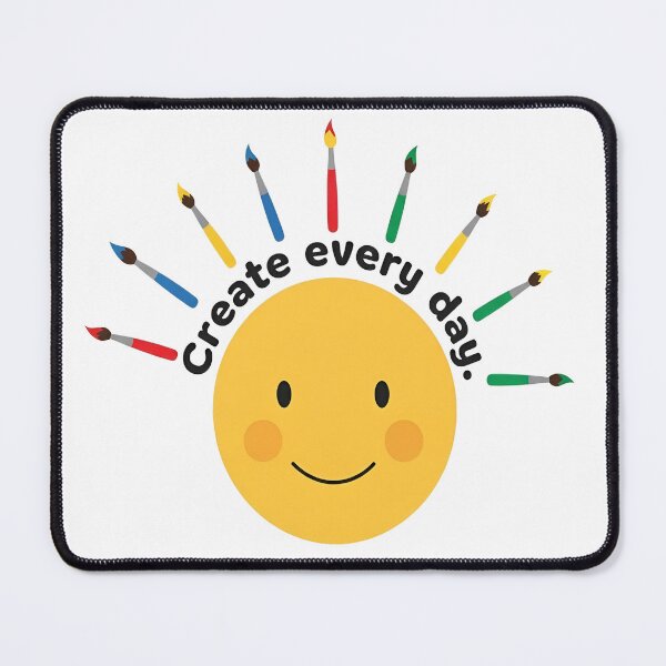 Item preview, Create Every Day – Playful Paintbrush Sun Art designed and sold by Liva Art.