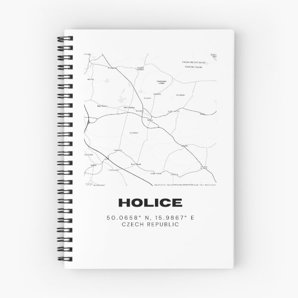 Item preview, Holice Czech Republic Map | Modern Black & White Art Print designed and sold by RM-Journey.