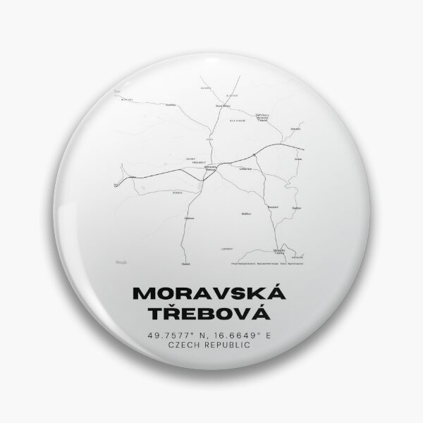 Item preview, Moravská Třebová Map Poster | Minimalist Czech City Art designed and sold by RM-Journey.