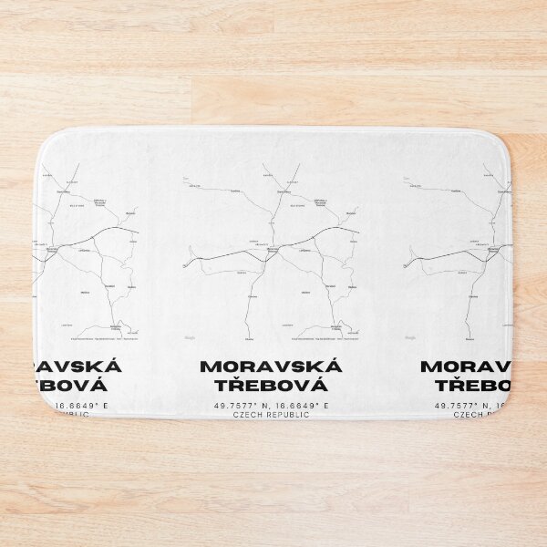 Item preview, Moravská Třebová Map Poster | Minimalist Czech City Art designed and sold by RM-Journey.