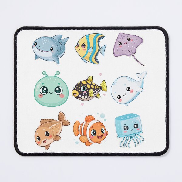 Item preview, Cute Ocean Animals Kawaii Sea Creature Sticker Set designed and sold by DariaOltes.