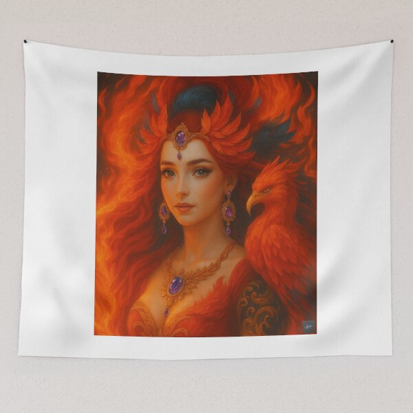Item preview, goddess of feather and flame designed and sold by Cushion-Crafts.