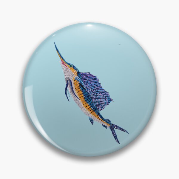 Item preview, Sailfish with flying fish painting designed and sold by WolfRaven Creations.