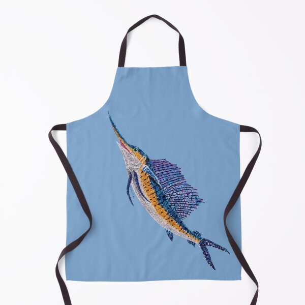 Item preview, Sailfish with flying fish painting designed and sold by WolfRaven Creations.