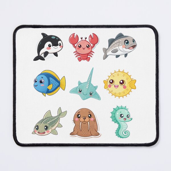 Item preview, Cute Kawaii Ocean Animals – Adorable Sea Creature Sticker Pack designed and sold by DariaOltes.