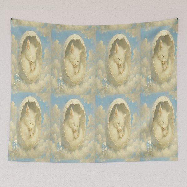 Item preview, Magical Cat in Egg – Dreamy Fantasy Art | Cute Kawaii by Felia designed and sold by Felia001.