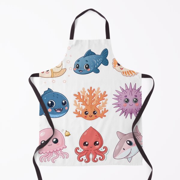 Item preview, Smiling Sea Creatures and Coral Kawaii Ocean Set designed and sold by DariaOltes.