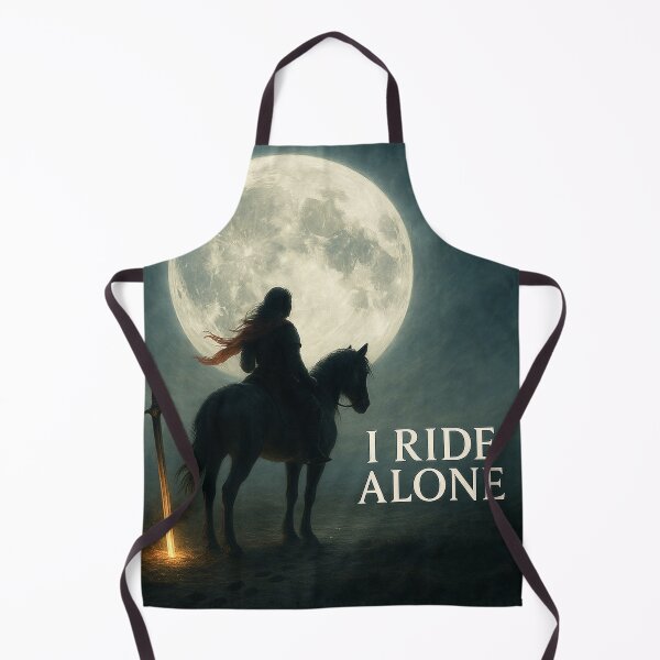 Item preview, I Ride Alone — Cinematic Fantasy Warrior Under Moonlight | Epic Solitude Art by YKYPEH designed and sold by YKYPEH-Studios.
