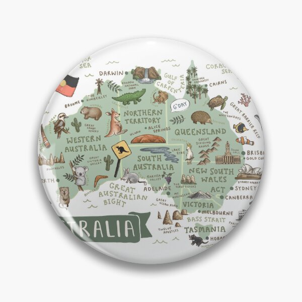 Item preview, Map of Australia - Green designed and sold by Those Pencil Shavings.