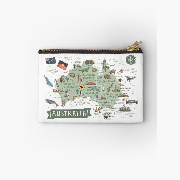 Item preview, Map of Australia - Green designed and sold by Those Pencil Shavings.