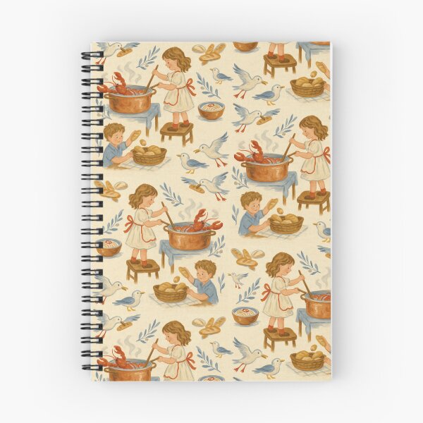 Item preview, Lobster Stew & Seaside Bread — Coastal Kids Kitchen Vintage Pattern designed and sold by AtelierBrumeArt.