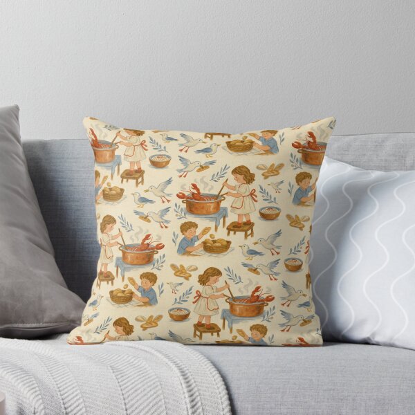 Item preview, Lobster Stew & Seaside Bread — Coastal Kids Kitchen Vintage Pattern designed and sold by AtelierBrumeArt.