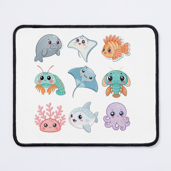 Item preview, Kawaii Sea Life Cartoon Animal Sticker Collection designed and sold by DariaOltes.