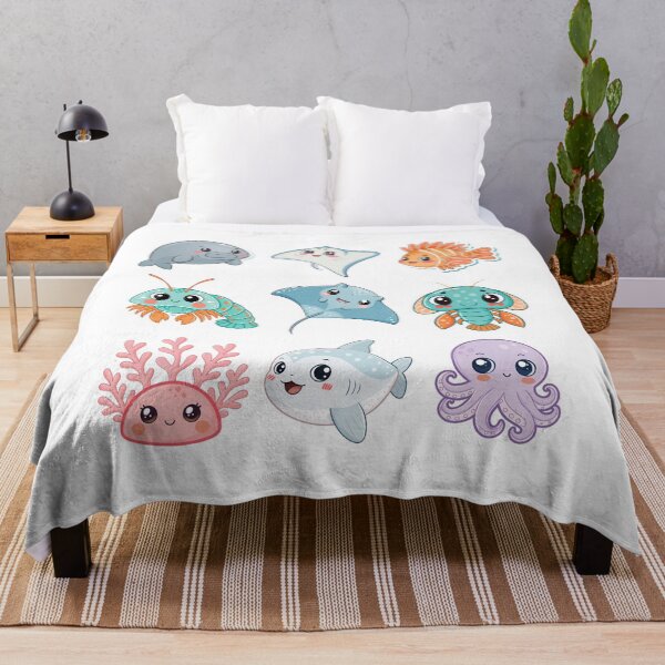 Item preview, Kawaii Sea Life Cartoon Animal Sticker Collection designed and sold by DariaOltes.