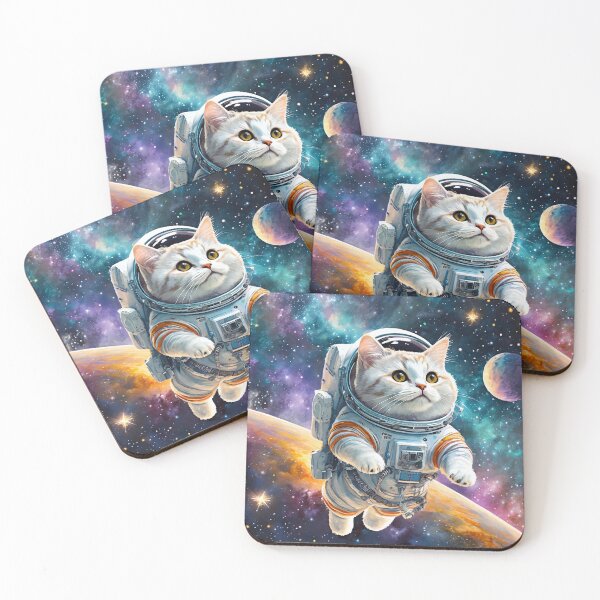 Item preview, Galactic Astronaut Cat designed and sold by The Raven Gift Co.