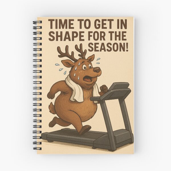 Item preview, FatReindeerOnTreadmill | WildWakeDesigns designed and sold by wildwakedesigns.