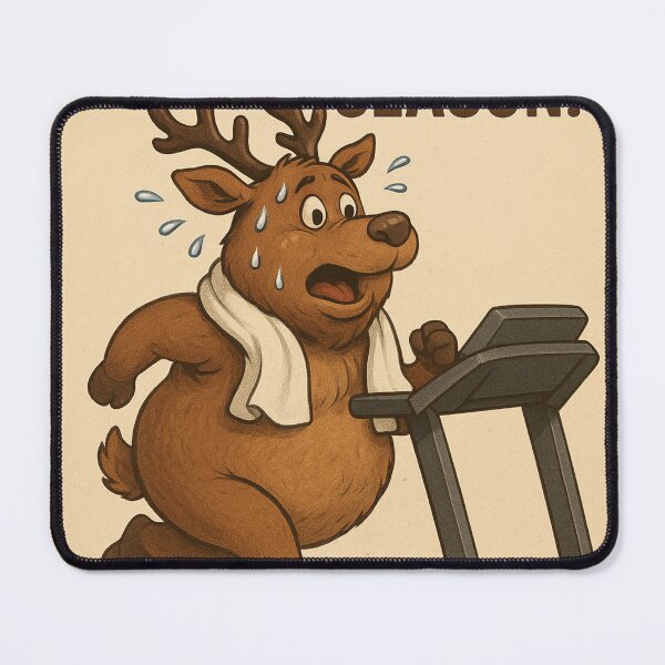 Item preview, FatReindeerOnTreadmill | WildWakeDesigns designed and sold by wildwakedesigns.