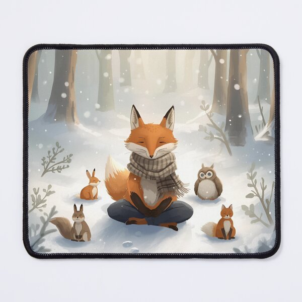 Item preview, Fox’s Winter Meditation in the Snowy Forest designed and sold by WildlifeWhimsy.