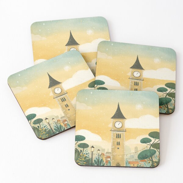 Item preview, Golden Hour Clock Tower designed and sold by Dusk Atelier.