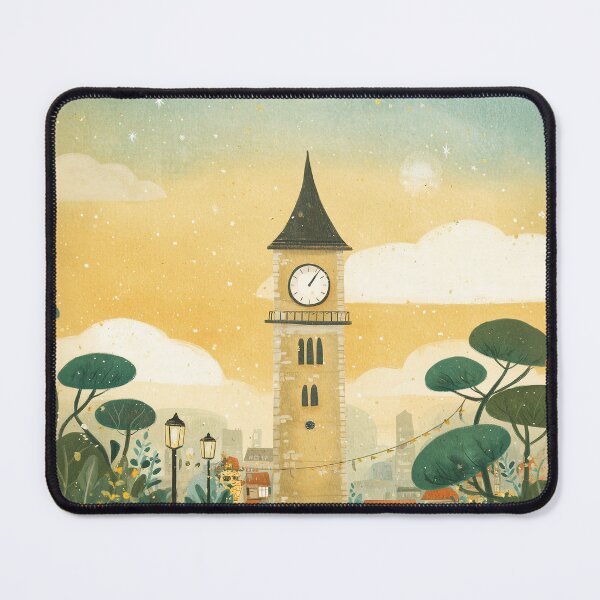 Item preview, Golden Hour Clock Tower designed and sold by Dusk Atelier.