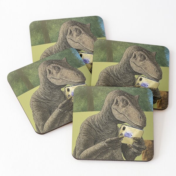 Item preview, T-Rex Checking Dino Dating App   designed and sold by YAM716.