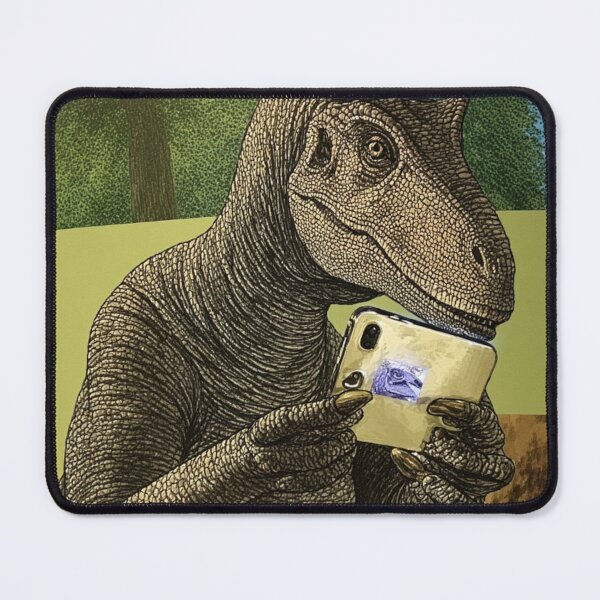 Item preview, T-Rex Checking Dino Dating App   designed and sold by YAM716.