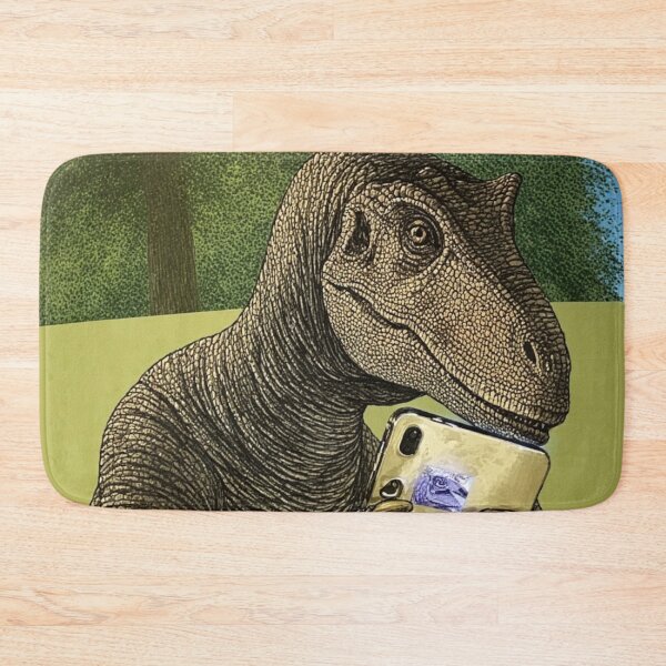 Item preview, T-Rex Checking Dino Dating App   designed and sold by YAM716.