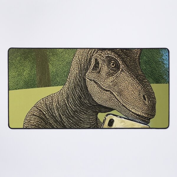 Item preview, T-Rex Checking Dino Dating App   designed and sold by YAM716.
