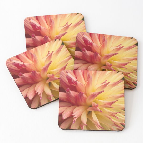 Item preview, red yellow dahlia spokes designed and sold by Esther Frieda.