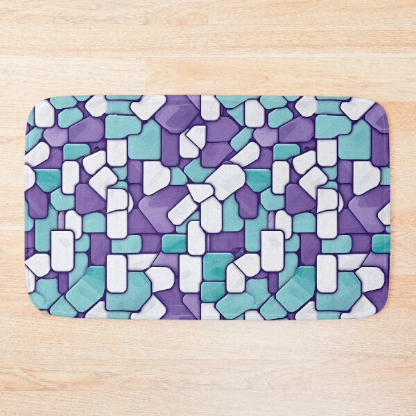 Item preview, Mosaic in Teal and Purple designed and sold by CraftedHome.