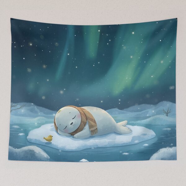 Item preview, Seal’s Snowy Nap by the Ice Pond designed and sold by WildlifeWhimsy.