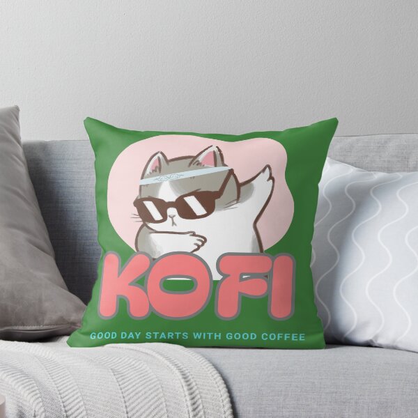 Item preview, ☕ “KOFI – Good Day Starts with Good Coffee” | Funny Dabbing Cat Coffee T-Shirt for Coffee Lovers designed and sold by PupmeowTs.
