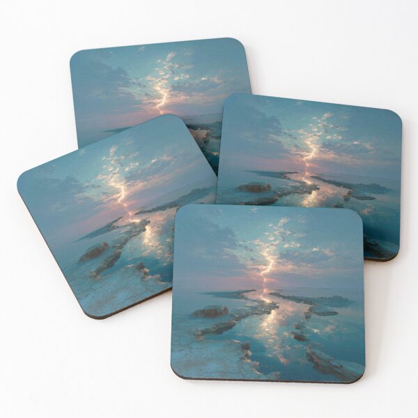 Item preview, Light-Rift Horizon | Cinematic Blue Landscape Print by Vaultlight Studios designed and sold by Vaultlight studio .