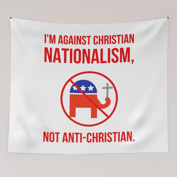 Item preview, I’m against Christian nationalism, not anti-Christian.  designed and sold by Rachel the Artist .