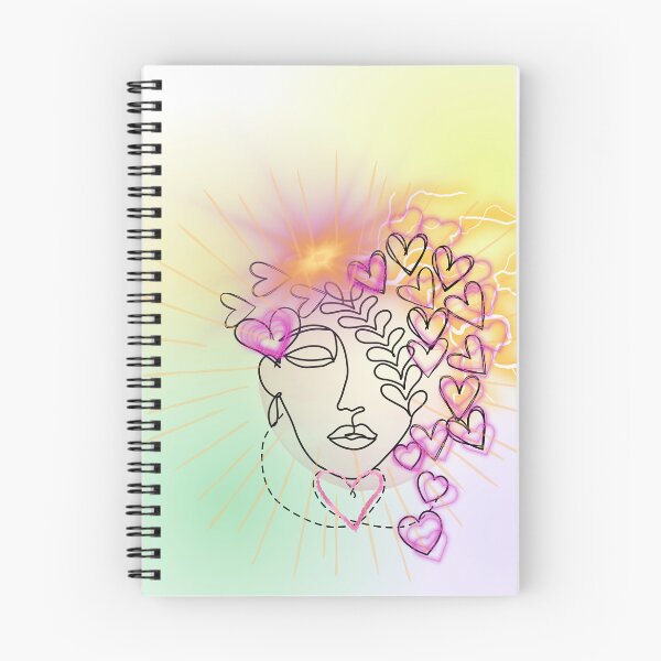 Item preview, Crowned by Emotion – Abstract Woman with Heart & Lightning Energy designed and sold by ByMile.