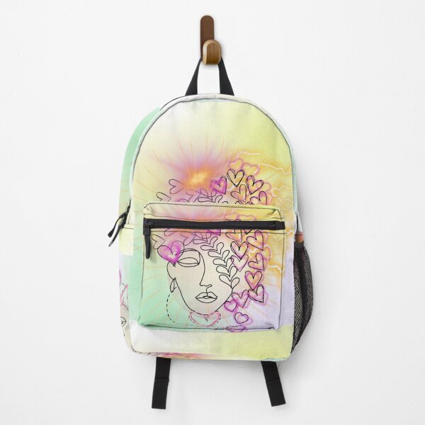 Item preview, Crowned by Emotion – Abstract Woman with Heart & Lightning Energy designed and sold by ByMile.