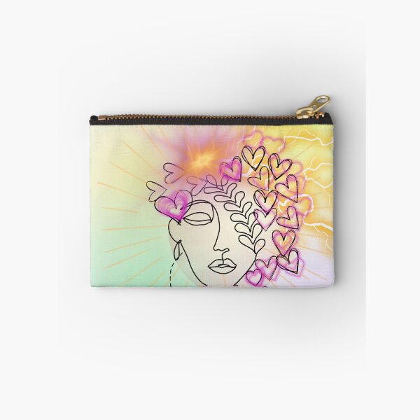 Item preview, Crowned by Emotion – Abstract Woman with Heart & Lightning Energy designed and sold by ByMile.