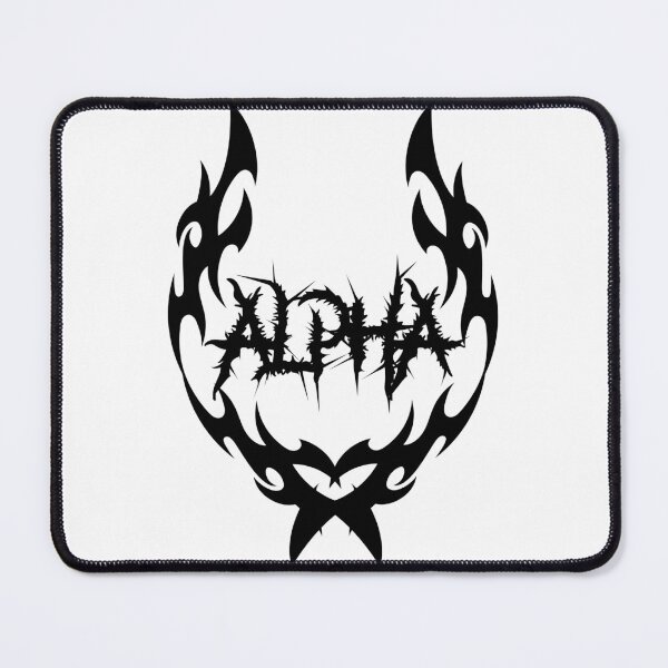 Item preview, ALPHA Tribal Metal Logo | Streetwear Gym Metal Aesthetic Design - Black Design designed and sold by Gary-Shop.