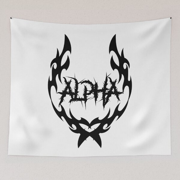 Item preview, ALPHA Tribal Metal Logo | Streetwear Gym  Metal Aesthetic Design - Black Design designed and sold by Gary-Shop.