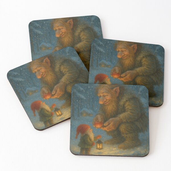 Item preview, Nordic Christmas Troll and Nisse – Juletide Folklore Scene designed and sold by Meandmyshop.