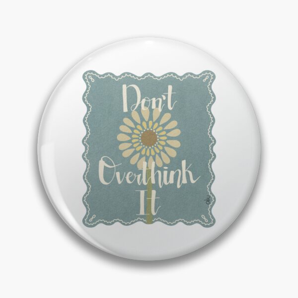 Item preview, Don’t Overthink It – Minimal Retro Motivational Sticker designed and sold by BibidibuDesigns.