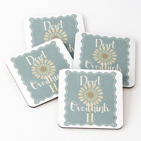 Item preview, Don’t Overthink It – Minimal Retro Motivational Sticker designed and sold by BibidibuDesigns.