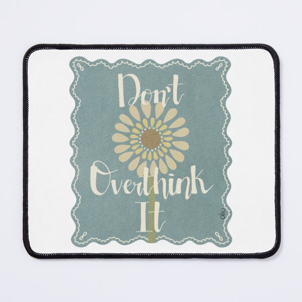 Item preview, Don’t Overthink It – Minimal Retro Motivational Sticker designed and sold by BibidibuDesigns.