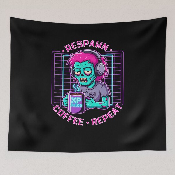 Item preview, Gamer Zombie Coffee Respawn Repeat designed and sold by VividDripCo.