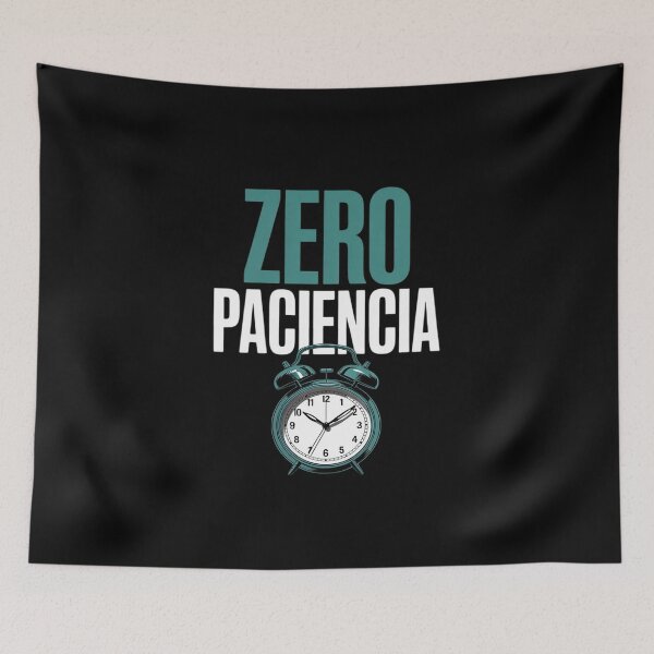 Item preview, ZERO PACIENCIA TEAL CLOCK GRAPHIC BOLD designed and sold by JonBarnes22.