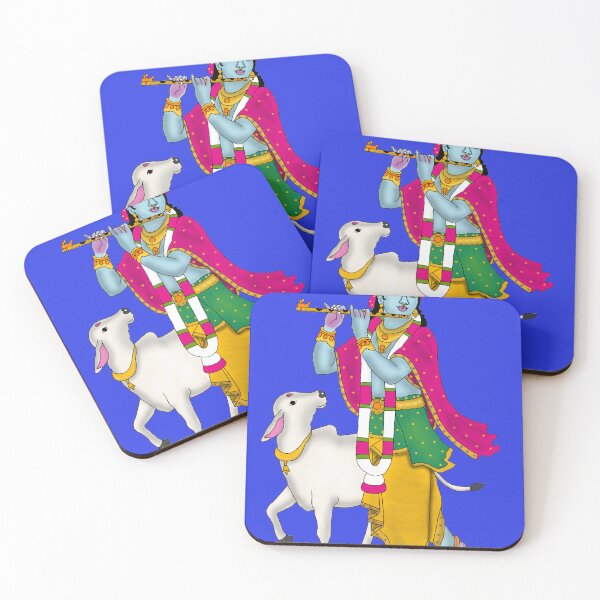 Item preview, Krishna with Calf – Divine Compassion Art designed and sold by Harshit_Digital_Arts.
