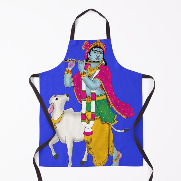 Item preview, Krishna with Calf – Divine Compassion Art designed and sold by Harshit_Digital_Arts.